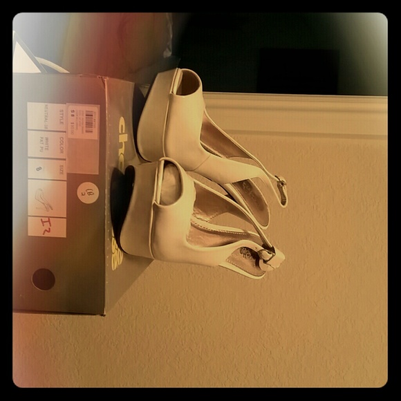 White Charlotte Russe heels never worn