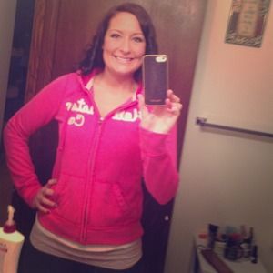 Pink and white hollister hoodie!!