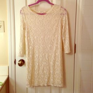 Forever 21 cream lace dress size S