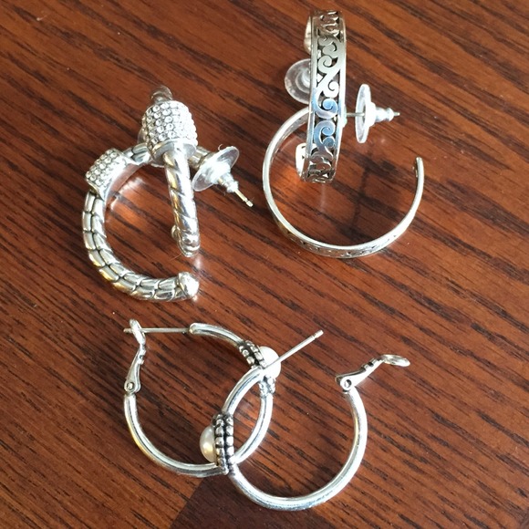 Set of 3 Brighton earrings.