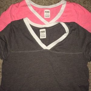 PINK VS: cropped tops