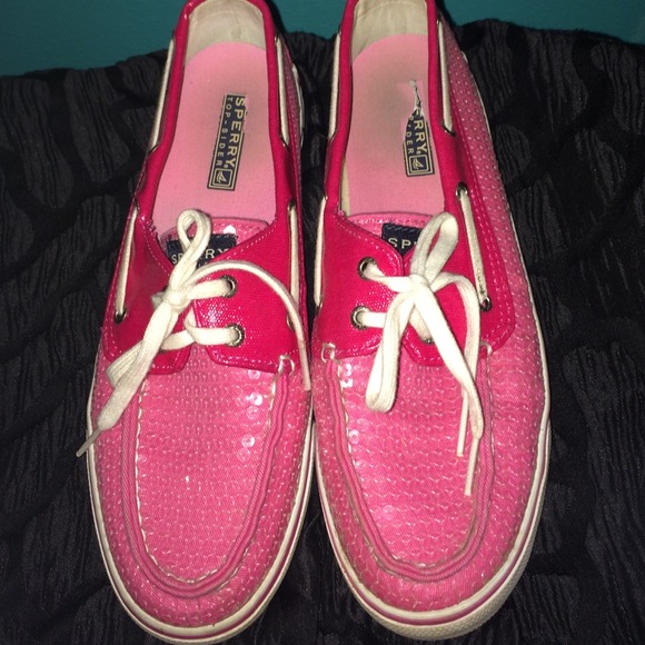 Pink Sequined Sperry's💕