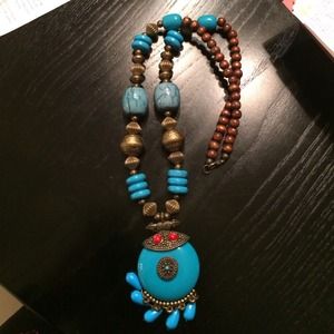 Gorgeous ethnic turquoise necklace