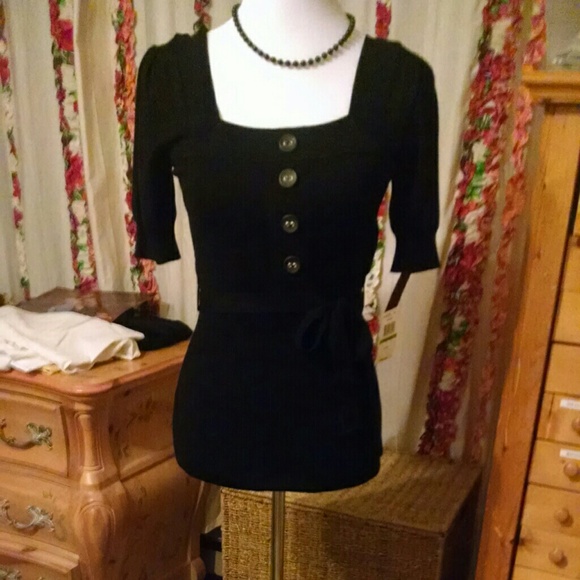 Black sweater top from Macys
