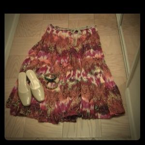New  multicolor polyester gore skirt with lining