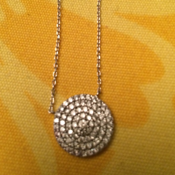 Sterling silver circle necklace