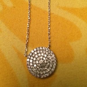Sterling silver circle necklace