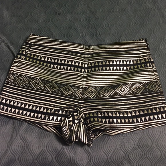 Gold and Black Aztec Shorts