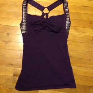 Purple Night Out Bling Top