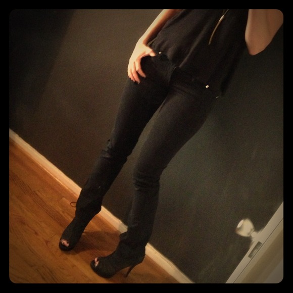 SOLD Nobody denim straight leg black jeans