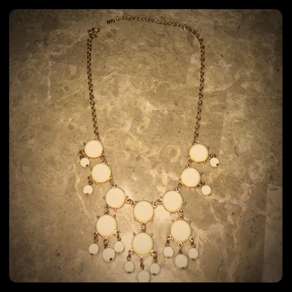 Off white beaded necklace