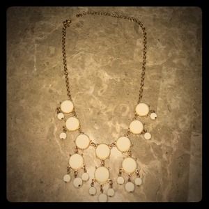 Off white beaded necklace