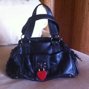 Betsey Johnson leather Heart handbag
