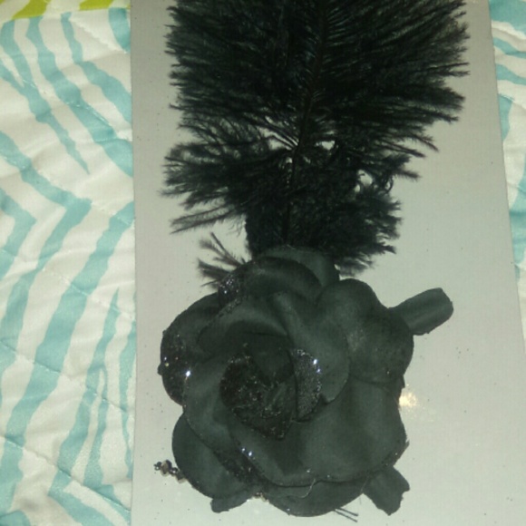Rose and Feather head piece