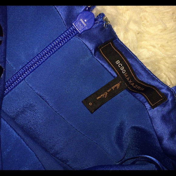 ✨BCBG Royal Blue sparkle ruffle cocktail dress 🩵 - Picture 4 of 4