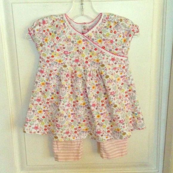Girls floral Angel Dear outfit