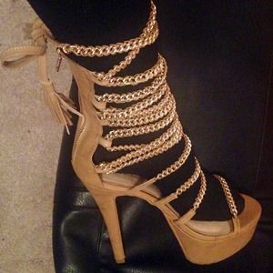 Zigi Soho Gold Chain Lace Up w/ Zipper **LOWEST**