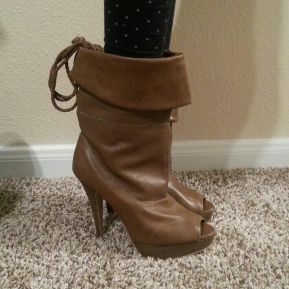 Charolette Russe Leather Tan Booties