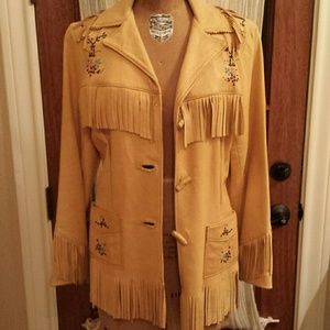 Western leather jacket