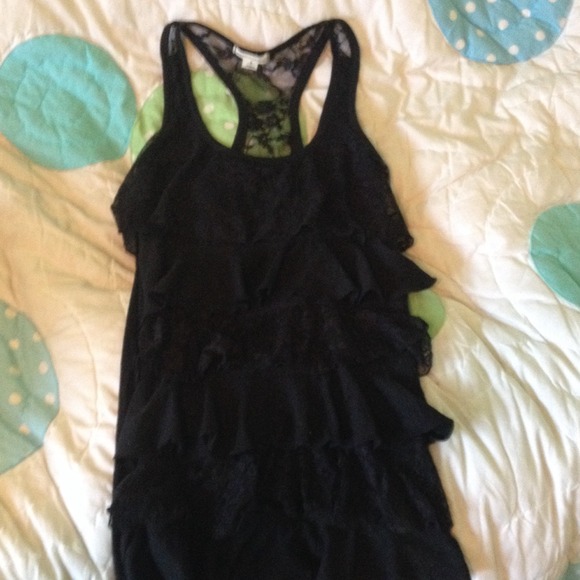 Black lace tank top