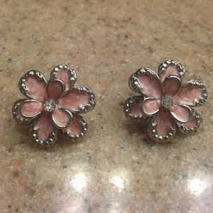 Pink Floral Earrings