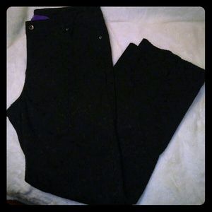 Lace patterned jeans