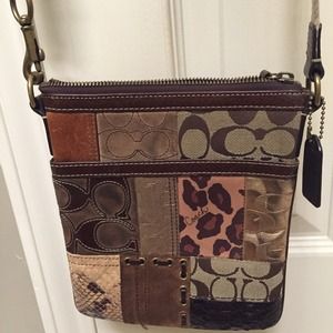 Coach Holiday Multicolor Patchwork Crossbody