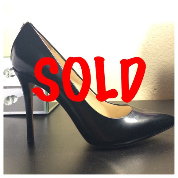 ✨Coach black leather heels WITH BOX ✨