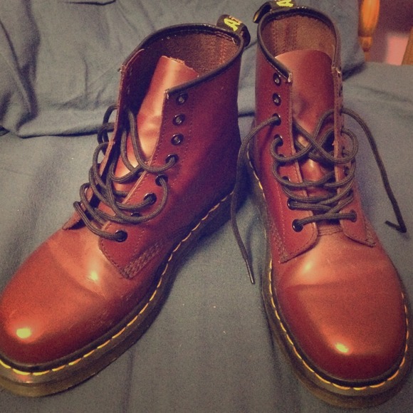 Maroon Dr. Martens