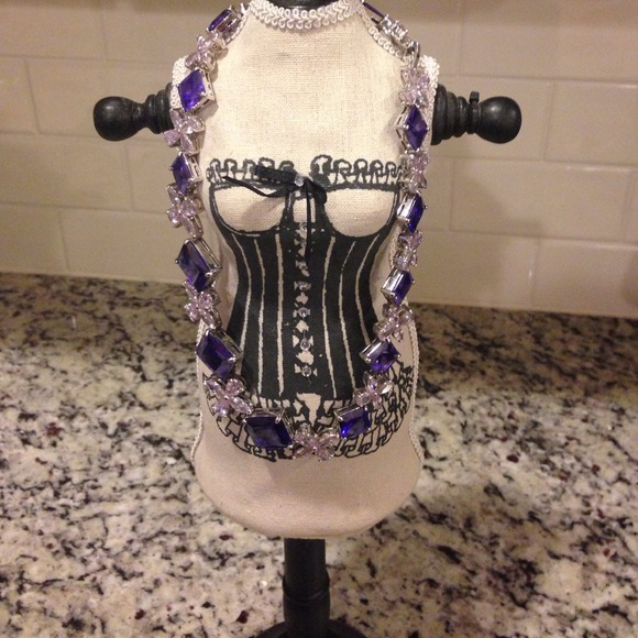 Beautiful costume purple necklace.