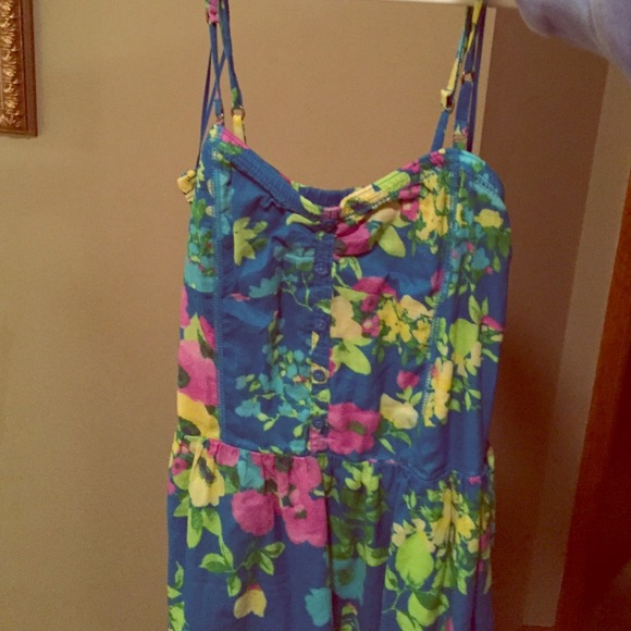 Flower patterned fit and flare dress
