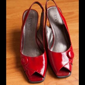 Franco Sarto Red Wedge Heel