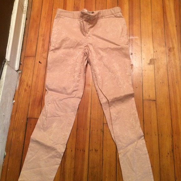 Floral cute pink chinos