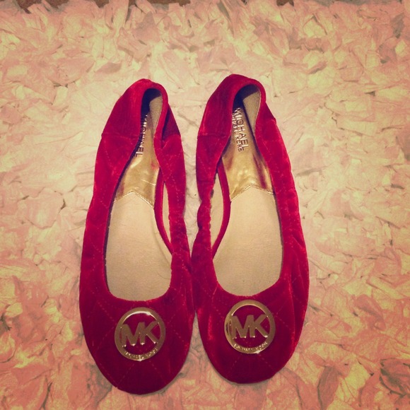 Red Michael Kors flats