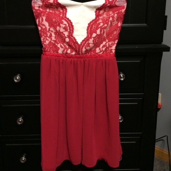 Asos Red lace dress