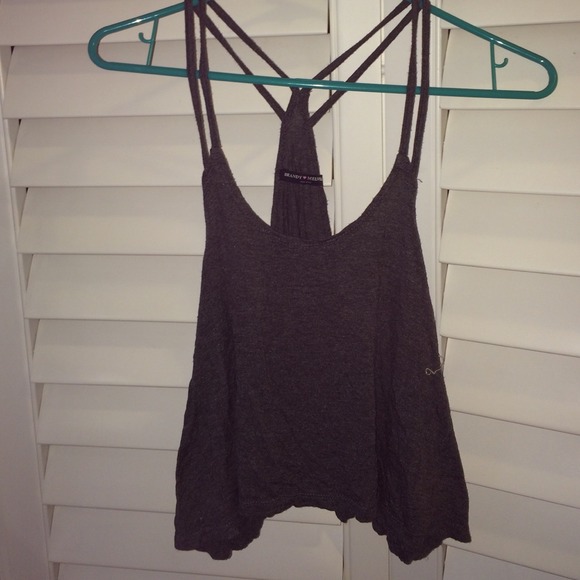 ❌SOLD❌🌻RARE🌻cropped gray Brandy Melville top