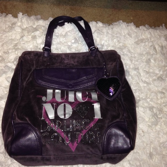 Purple over sized, juicy couture handbag