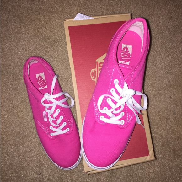 Hot pink Vans (worn once) women's 6.5