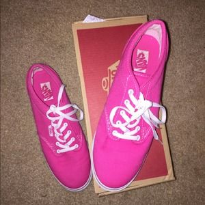 Hot pink Vans (worn once) women's 6.5