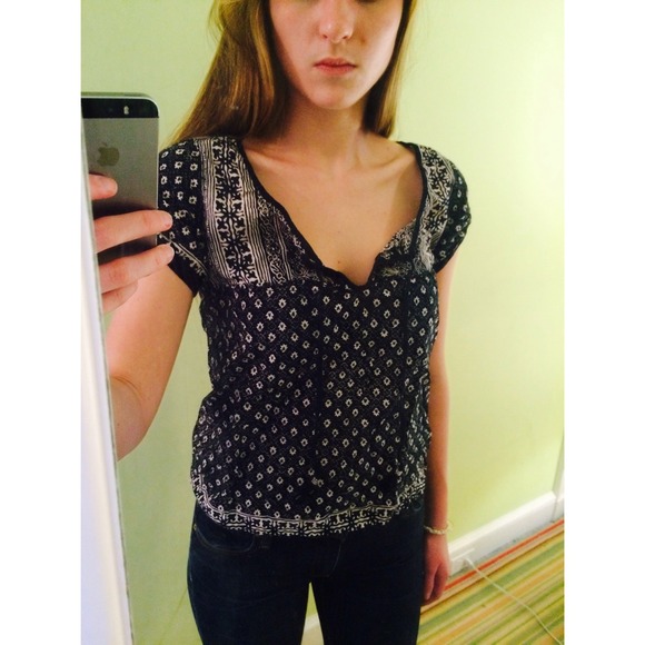 Black summer blouse