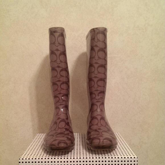 Brown Coach Rain Boots