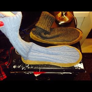 L.L Bean knitted boot slippers