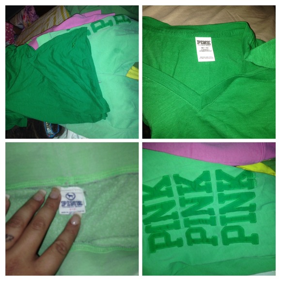 Perfect fit vs pink green shirt and.capris pants