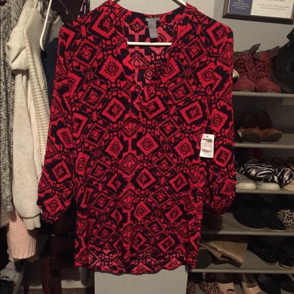 Charlotte Russe aztec print shirt