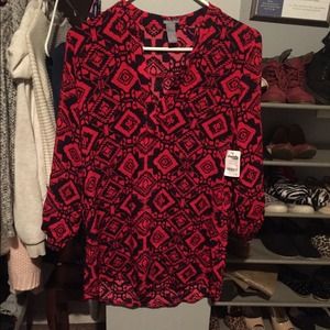 Charlotte Russe aztec print shirt