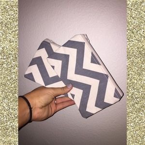 Two cute chevron zipper pouches.