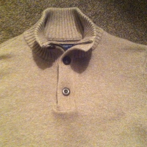 Mens AE 1/4 zip/button pullover sweater