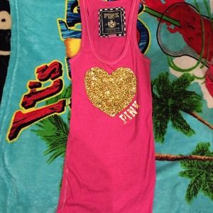 PINK Heart Tank Top