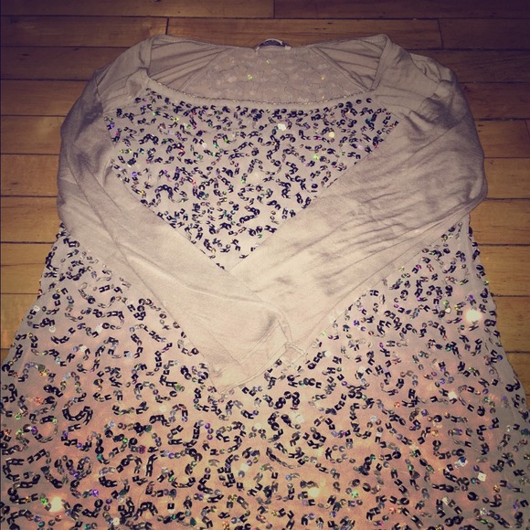 Sheer sequin shirt