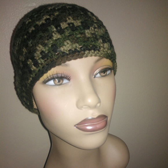 Handmade Camoflauge Crocheted Beanies